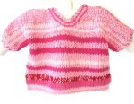 KSS Pink/White Striped Toddler Sweater Vest (3 Years) SALE!
