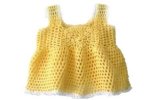 KSS Crocheted Cotton Yellow Dress and Hat 6 - 9 Months