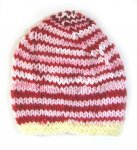 KSS Pink, Red & Yellow Striped Colored Cap 12" (1-2 years)