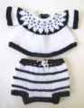 KSS White & Black Sweater Dress with Diaper Cover 3 Months