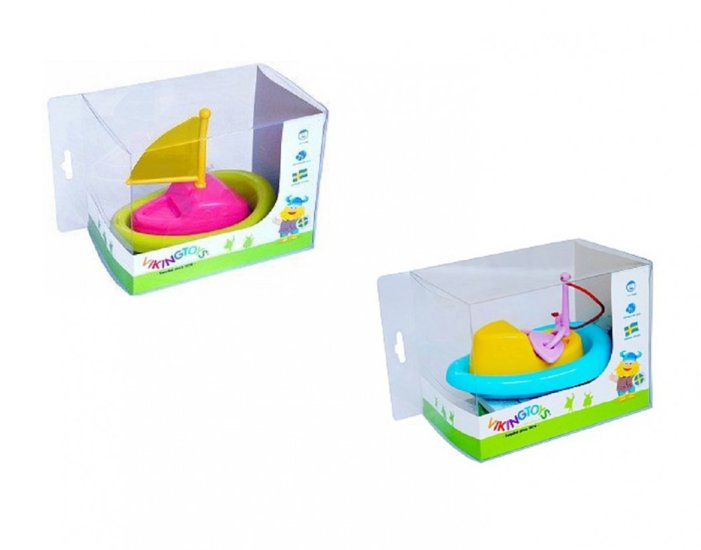 Viking Toys Sweden Two 6" Sail & Fish Boats Bathtub Friends 81190,92 - Click Image to Close
