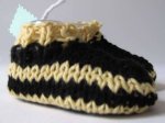 KSS Black and Yellow Knitted Booties (3-6 Months)
