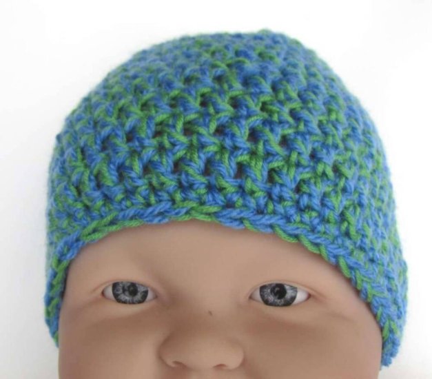 KSS Blue/Green Beanie 14 - 16" (6 - 18 Months) - Click Image to Close