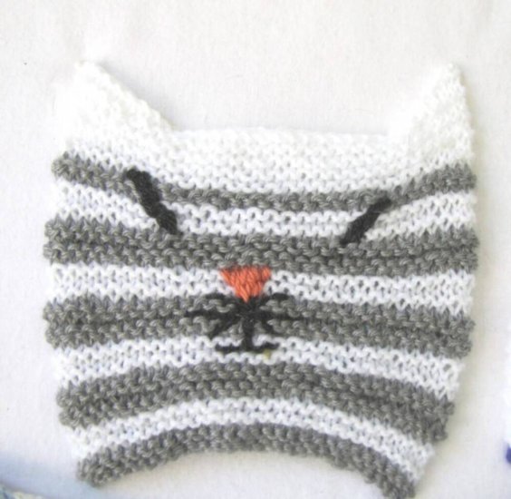 KSS Striped Cat Beanie 13 - 15" (3 - 6 Months) - Click Image to Close