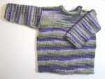 KSS Purple/Green Colored Striped Toddler Sweater 2T SW-653