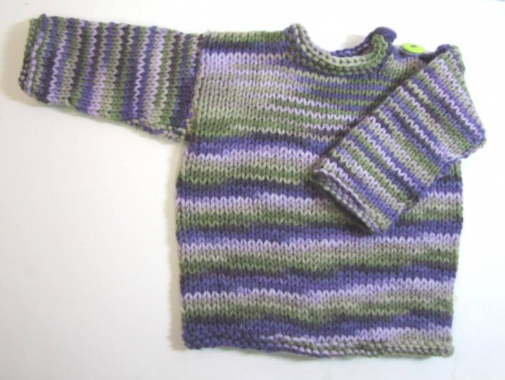 KSS Purple/Green Colored Striped Toddler Sweater  2T SW-653