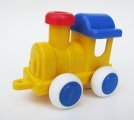 Viking Toys 4" Chubbies Locomotive Yellow & 3 Wagons