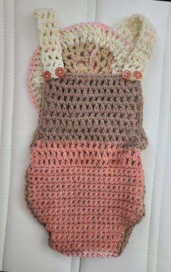 KSS Pink and Beige Colored Cotton Onesie 3 Months PA-076