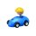 PLAN Toys Mechanical Racing Car (Blue car) 4314
