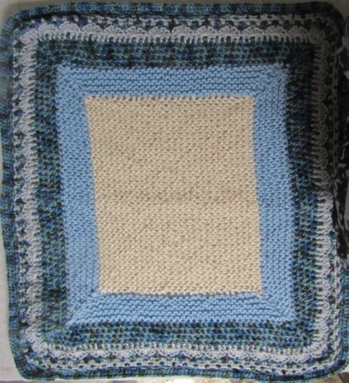 KSS Baby Blanket of Many Blues Newborn and up - Click Image to Close