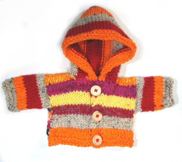 KSS Bright Hooded Baby Sweater/Jacket 3 Months - Click Image to Close