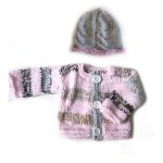 KSS Heavy Pink/Grey Baby Sweater/Jacket (6 Months) KSS-SW-667-HA-409-AZH