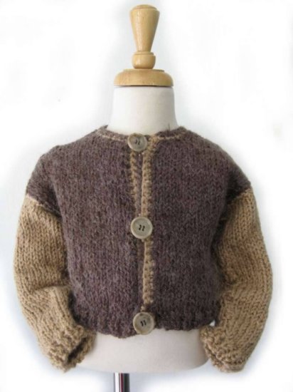 KSS Brown Alpaca/Acrylic Sweater/Jacket (2 - 3 Years) - Click Image to Close
