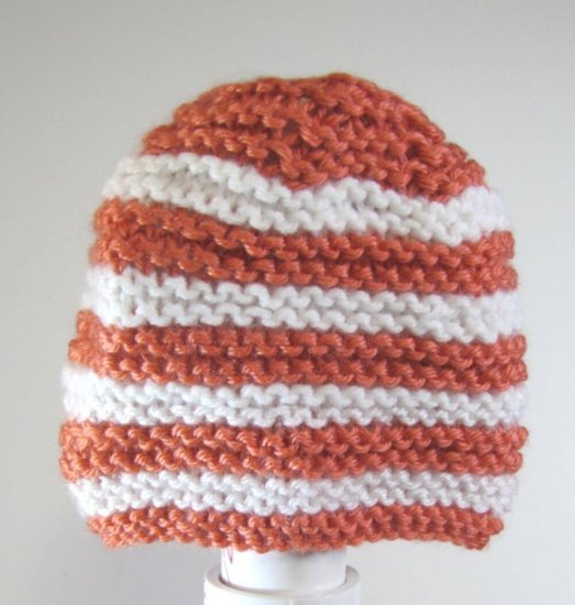 KSS Peach/White Knitted Sweater and a Hat (6 Months)