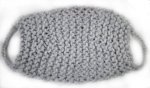 KSS Grey Knitted Lined Ear to Ear Soft Face Mask Adult KSS-HM-009