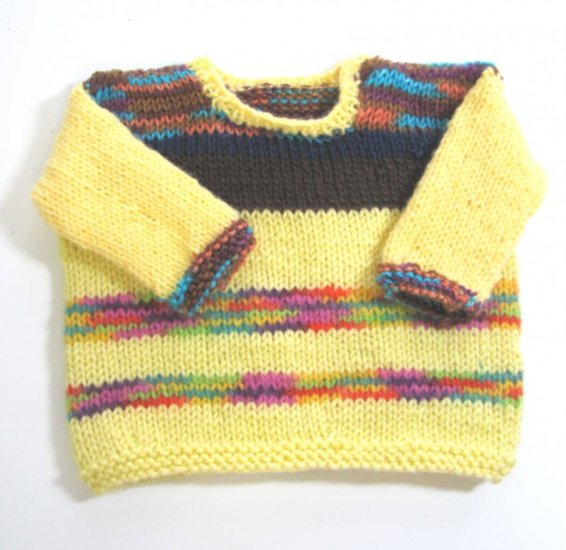 KSS Multi Colored Yellow Striped Soft Pullover Sweater 12 Months SW-647