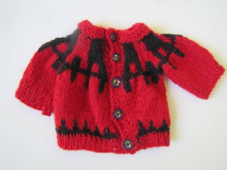 KSS Red Fair Isle Sweater/Cardigan (3 -6 Months)
