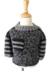KSS Heavy Black and Grey Colored Acrylic Sweater (3-4 Years)