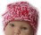 KSS Red/White Beanie with a Loose Tassel 16 - 18" (1 - 3 Years) HA-181
