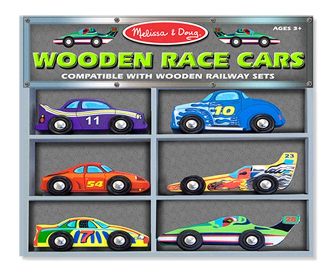 Melissa & Doug Wooden Race Cars