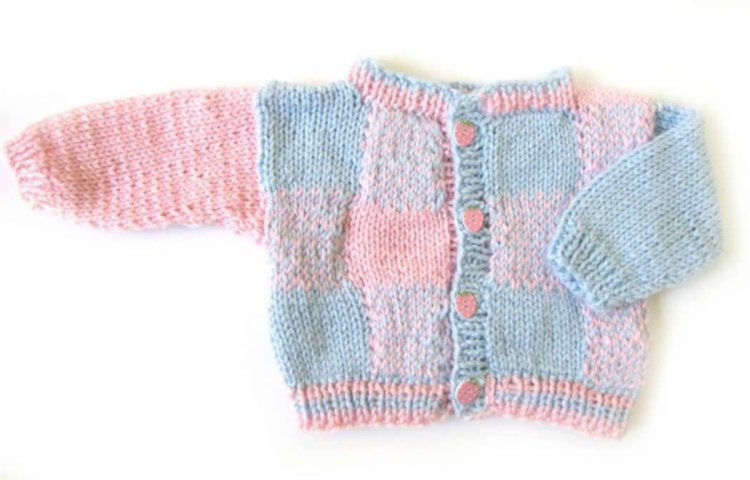 KSS Pastel Plaid Colors Sweater/Jacket (18 Months)