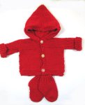 KSS Red Hooded Sweater/Jacket & Socks (6 Months)