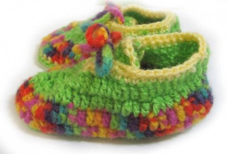 KSS Colorful Crocheted Booties (18-24 Months)