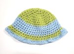 KSS Light green and blue Crocheted Sunhat 15-17" (1-2 Years)
