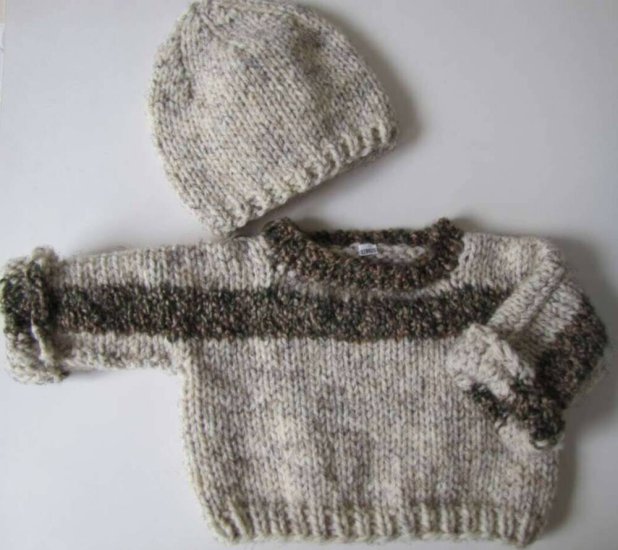 KSS Wheat and Green Sweater with a Hat (9 - 12 Months) [KSS-SW-145-AZ ...