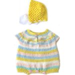 KSS Pastel Colored Striped Baby Onesie & Hat 6 Months SW-198 KSS-SW-198-EB