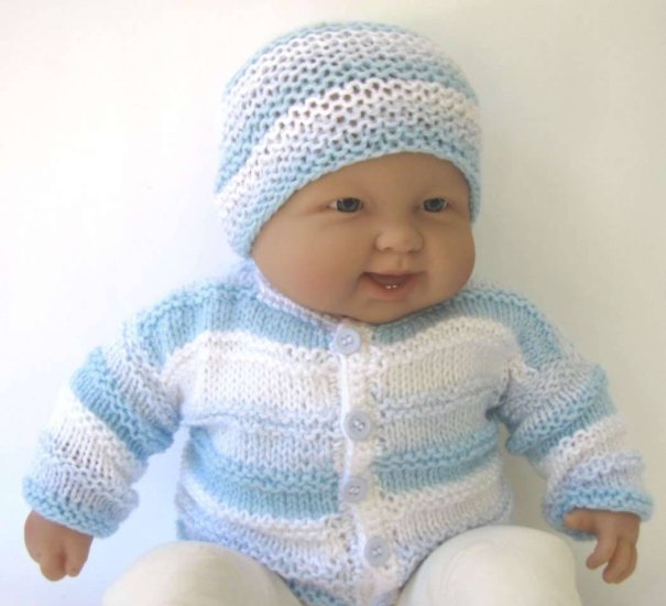 KSS Light blue Sweater/Jacket and Hat (6 - 12 Months) - Click Image to Close