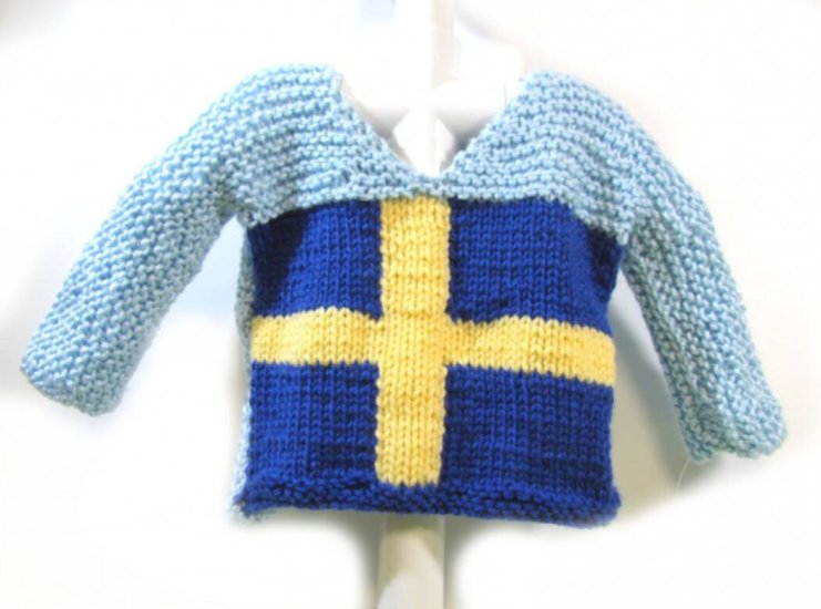 KSS Light Blue Colored Swedish Flag Sweater 2T SW-751 - Click Image to Close