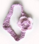 KSS Pink Crocheted Cotton Headband 14-16"