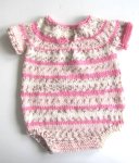 KSS Soft Ecru/Pink Colored Onesie 6 Months