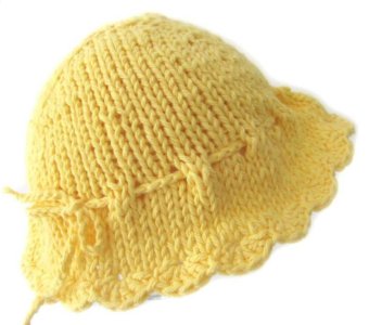 KSS Yellow Crocheted Cotton Adjustable Sunhat 15-17" (6-24 Months)
