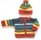 KSS Rainbow Sweater/Cardigan with a Hat (6 - 12 Months) SW-926