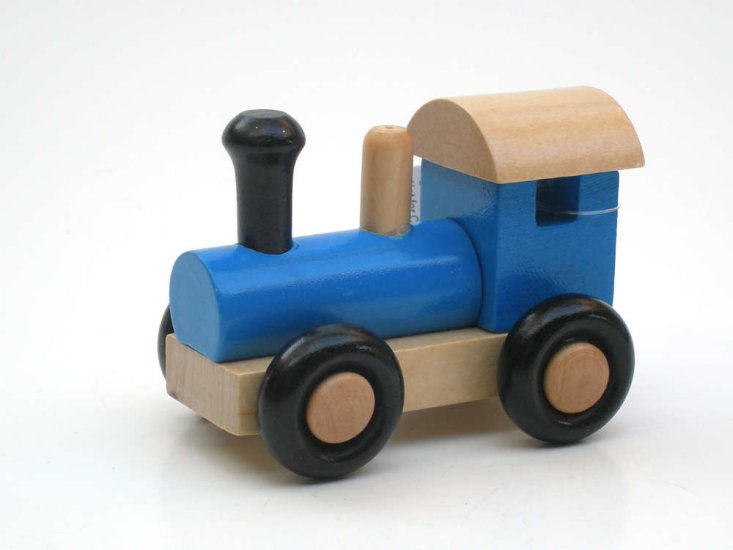 SWE-DEN Wooden Locomotive Blue
