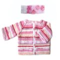 KSS Pink Candy Cane Sweater/Jacket (18 Months) SW-212