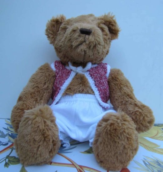 KSS Large Brown Bear 19" with Vest and Pants - Click Image to Close