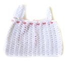 KSS White Crocheted Cotton Baby Dress/Apron 3 Months DR-118