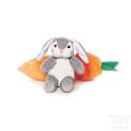Teddykompaniet Stuffed Grey Rabbit in Carrot 10" 2270