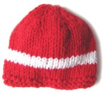 KSS Red Beanie with Danish Colors 15-17 inch (6-24 Months)