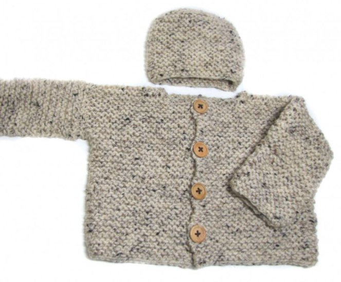 KSS Oatmeal Sweater & Hat 2 Years/2T - Click Image to Close