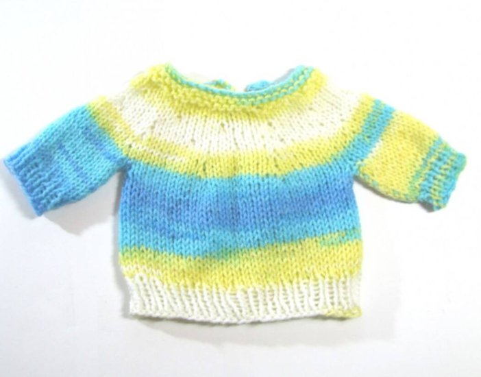KSS Yellow/Aqua/White Pullover Sweater (3 Months)