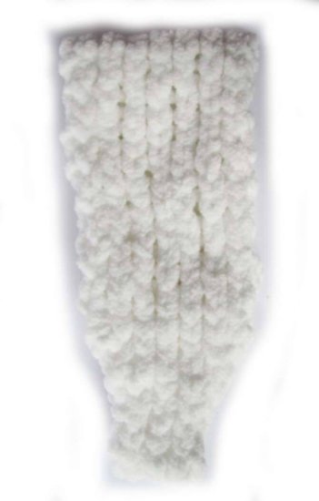 KSS White Knitted Headband with Plush Yarn 16-18" - Click Image to Close
