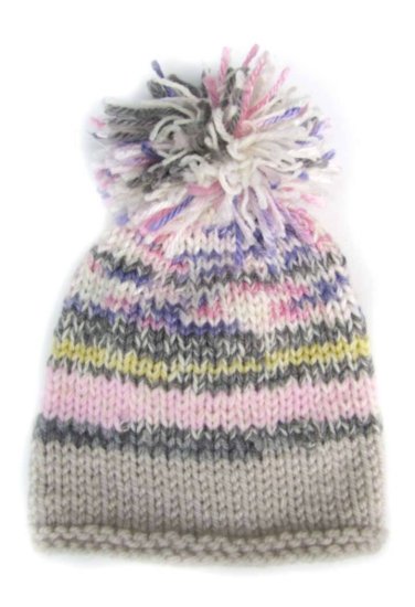 KSS Knitted Hat with Yarn Pom Pom 12 - 13" (0 -12 Months) - Click Image to Close