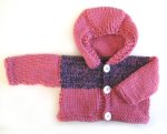 KSS Pink/Purple Hooded baby Sweater/Jacket 6 Months SW-820