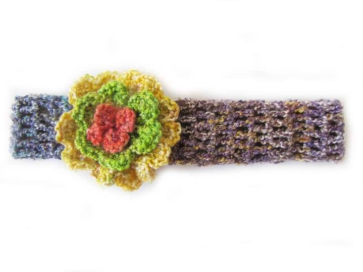 KSS Rainbow Crocheted Cotton Mix Headband 14-16"