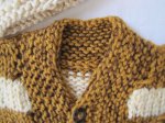 KSS Brown/Beige Striped Sweater with a Hat (12-24 Months)