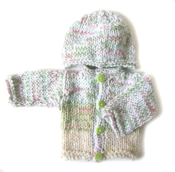 KSS Bright Morning Sweater/Jacket and Hat Newborn - 3 Months